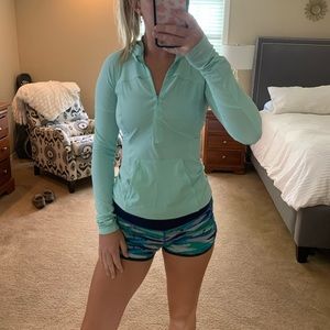 lululemon 3/4 zip hooded pullover